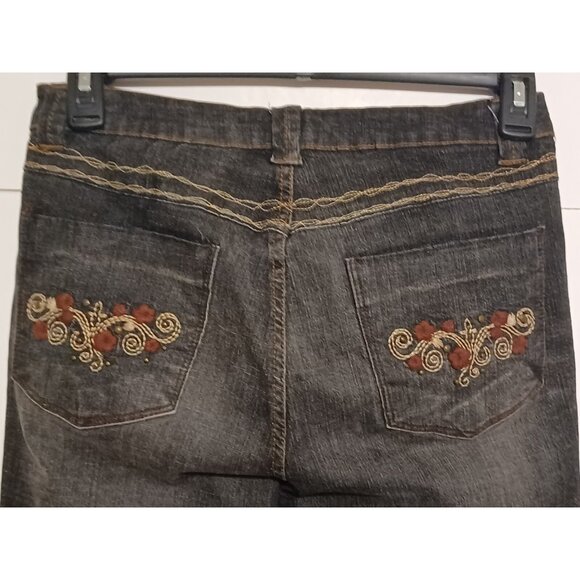 Kikit Women's Jeans Size 6 30x30 Midrise Dark Wash Bootcut Denim - Picture 4 of 5